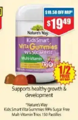 Chemist Warehouse Nature's Way Kids Smart Vita Gummies 99% Sugar Free Multi-Vitamin Trios offer