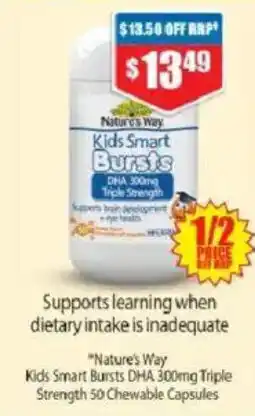 Chemist Warehouse Nature's Way Kids Smart Bursts DHA 300mg Triple Strength offer