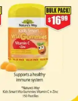 Chemist Warehouse Nature's Way Kids Smart Vita Gummies Vitamin C + Zinc offer