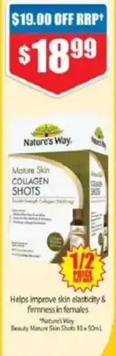 Chemist Warehouse Nature's Way Mature Skin Collagen Shots offer