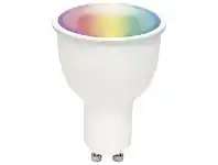 Officeworks Brilliant Smart RGB and White Globe GU10 offer