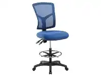 Officeworks Pago Matrix High Back Mesh Drafting Chair Royal Navy offer