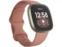 Officeworks Fitbit Versa 3 Smart Fitness Watch Pink and Gold offer