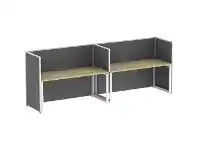 Officeworks Stilford S2 Side by Side Desks 1800x750 with Screens offer