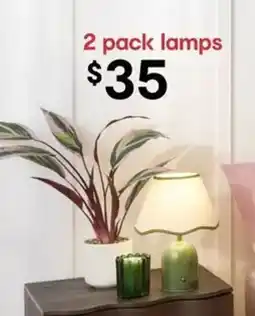 Kmart 2 pack lamps offer