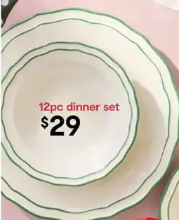 Kmart 12pc dinner set offer