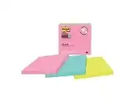 Officeworks Post-it Super Sticky Lined Notes 101x101mm Miami 3 Pack offer