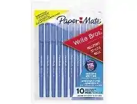 Officeworks Papermate Write Bros Ballpoint Pens Blue 10 Pack offer