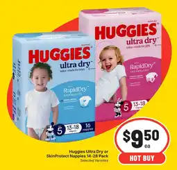 IGA Huggies Ultra Dry or SkinProtect Nappies offer