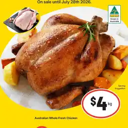 IGA Australian Whole Fresh Chicken offer
