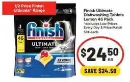 IGA Finish Ultimate Dishwashing Tablets offer