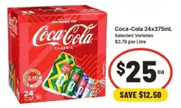 IGA Coca-Cola Classic Selected Varieties offer