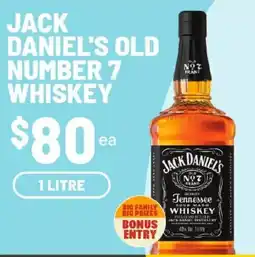 IGA Jack Daniel's Old Number 7 Whiskey offer
