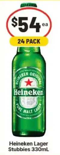 IGA Heineken Lager Stubbies offer