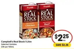 IGA Campbell's Real Stock 1 Litre offer