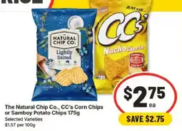 IGA The Natural Chip Co., CC's Corn Chips or Samboy Potato Chips offer