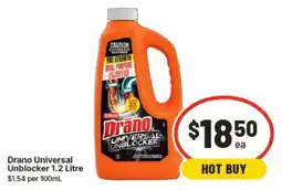 IGA Drano Universal Unblocker offer