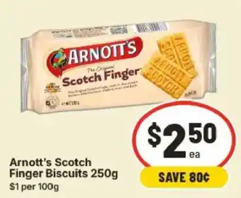 IGA Arnott's Scotch Finger Biscuits offer