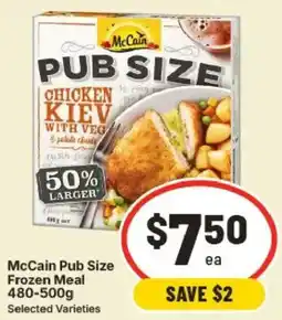 IGA McCain Pub Size Frozen Meal offer