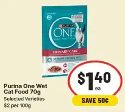 IGA Purina One Wet Cat Food offer
