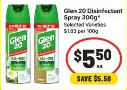 IGA Glen 20 Disinfectant Spray offer