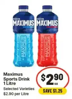 IGA Maximus Sports Drink offer