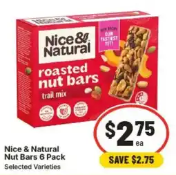IGA Nice & Natural roasted nut bars trail mix offer
