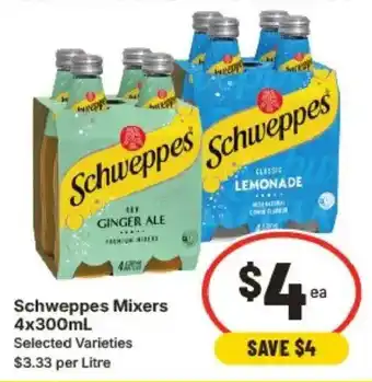IGA Schweppes Mixers offer