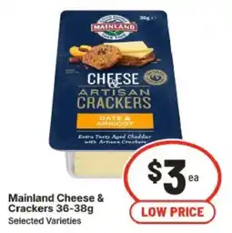 IGA Mainland Cheese & Crackers offer