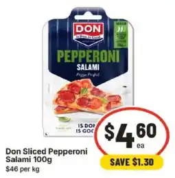 IGA Don Sliced Pepperoni Salami offer