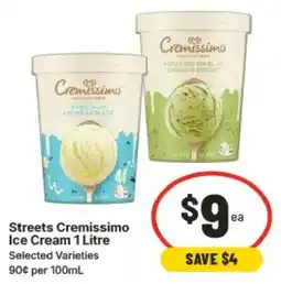 IGA Streets Cremissimo Ice Cream offer