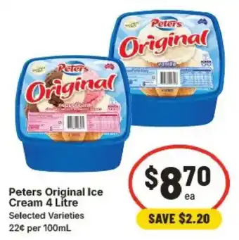 IGA Peters Original Ice Cream offer