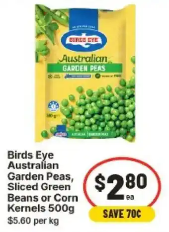IGA Birds Eye Australian Garden Peas offer