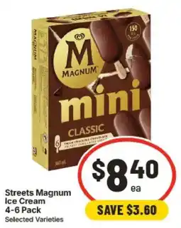 IGA Streets Magnum Ice Cream 4-6 Pack Selected Varieties offer