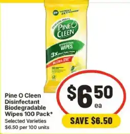 IGA Pine O Cleen Disinfectant Biodegradable Wipes offer