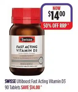 Wizard Pharmacy Swisse Ultiboost Fast Acting Vitamin D3 offer