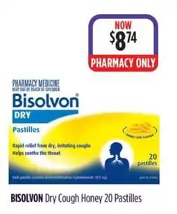 Wizard Pharmacy Bisolvon Dry Cough Honey 20 Pastilles offer