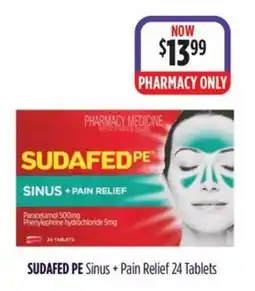 Wizard Pharmacy Sudafed PE Sinus + Pain Relief offer