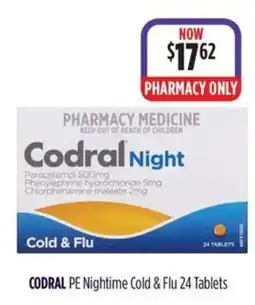 Wizard Pharmacy Codral PE Nighttime Cold & Flu offer
