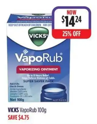 Wizard Pharmacy Vicks VapoRub offer