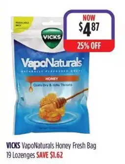 Wizard Pharmacy Vicks VapoNaturals Honey Fresh Bag offer