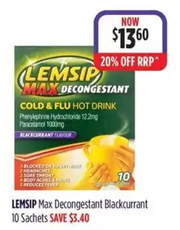 Wizard Pharmacy Lemsip Max Decongestant Blackcurrant offer