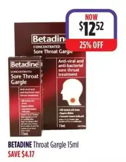 Wizard Pharmacy Betadine Throat Gargle offer
