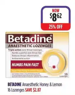 Wizard Pharmacy Betadine Anaesthetic Honey & Lemon offer