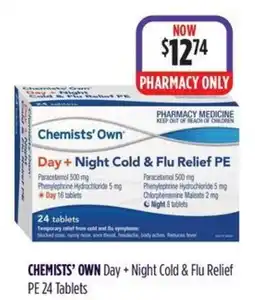 Wizard Pharmacy Chemists' Own Day + Night Cold & Flu Relief PE offer