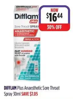 Wizard Pharmacy Difflam Plus Anaesthetic Sore Throat Spray offer