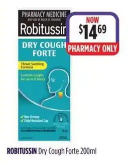 Wizard Pharmacy Robitussin Dry Cough Forte offer