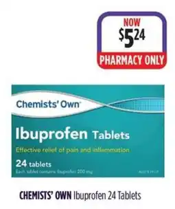 Wizard Pharmacy Chemists' Own Ibuprofen Tablets offer