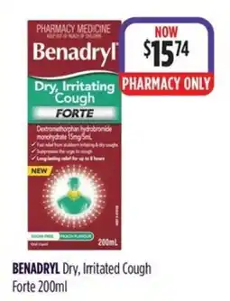 Wizard Pharmacy Benadryl Dry, Irritated Cough Forte offer