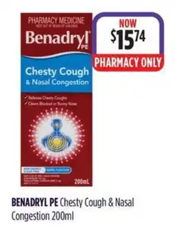 Wizard Pharmacy Benadryl PE Chesty Cough & Nasal Congestion offer